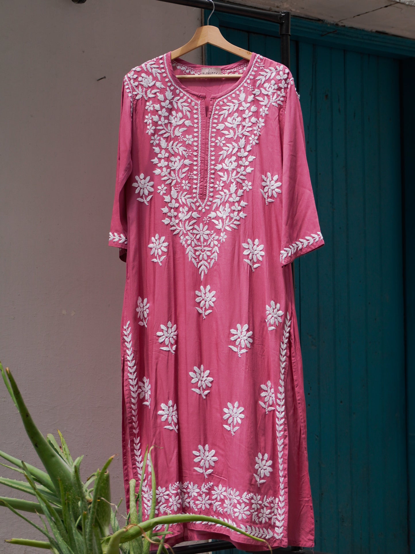 Long Kurta Modal Rani Pink