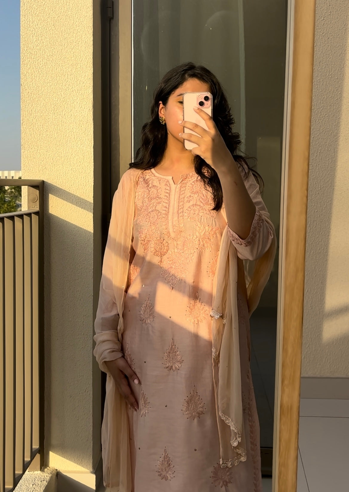 3 Piece Chanderi Suit Skin