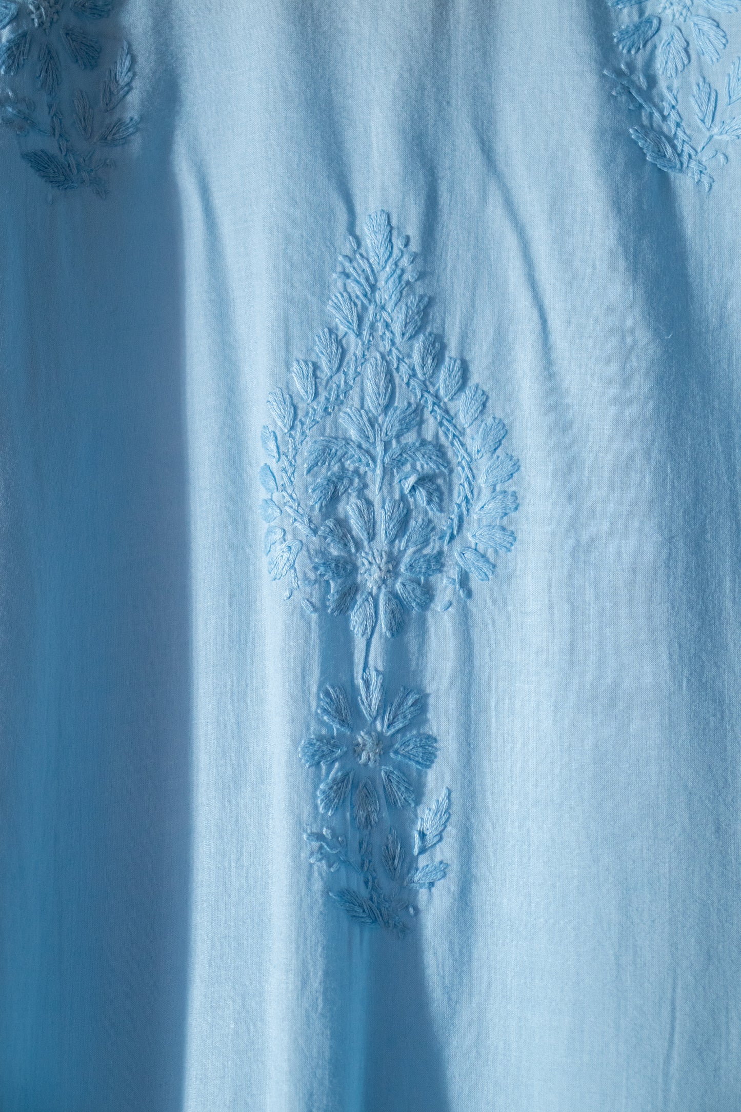 Kurta Palazzo Set Mul Cotton Blue