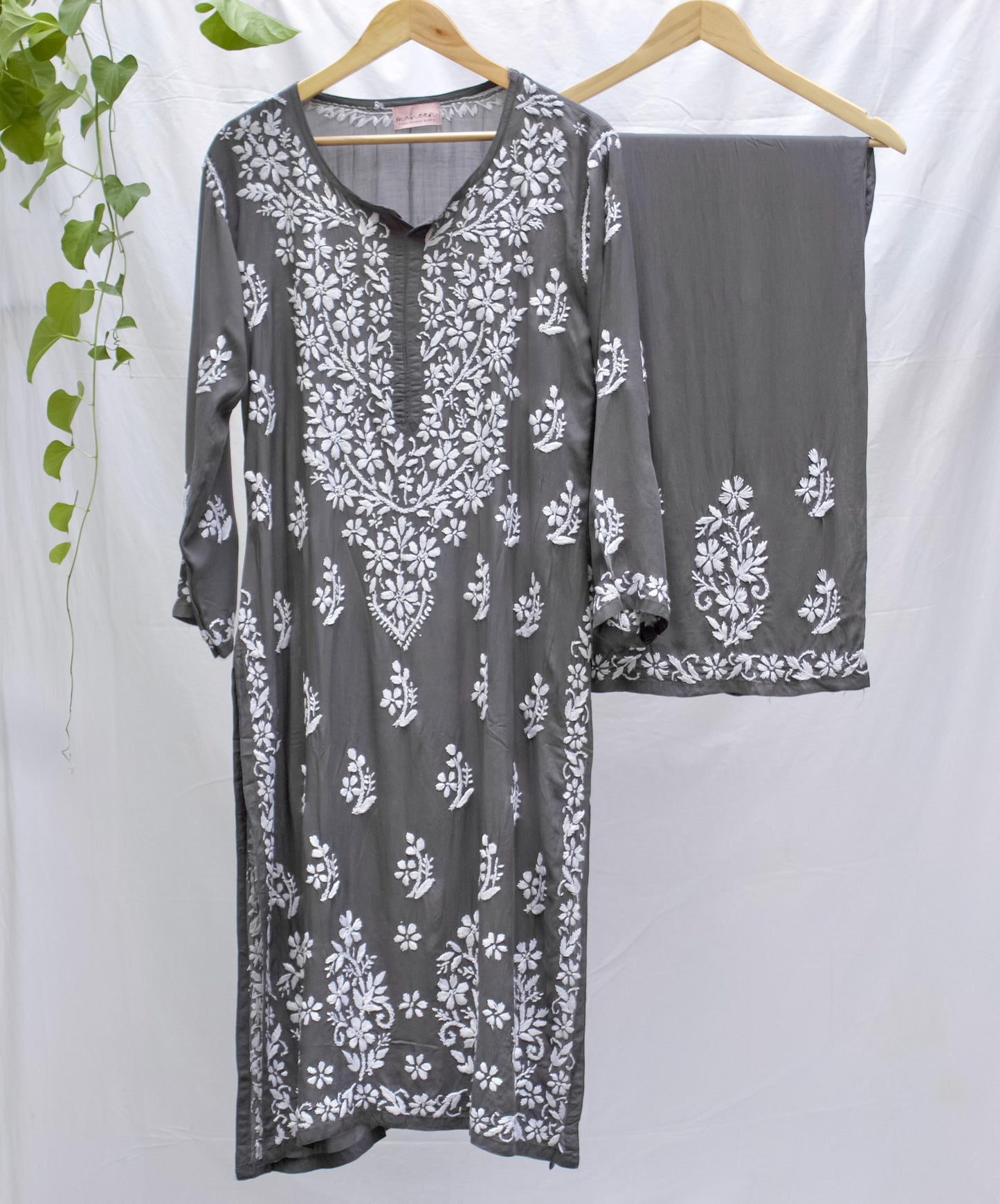 Kurta Palazzo Set Modal Grey