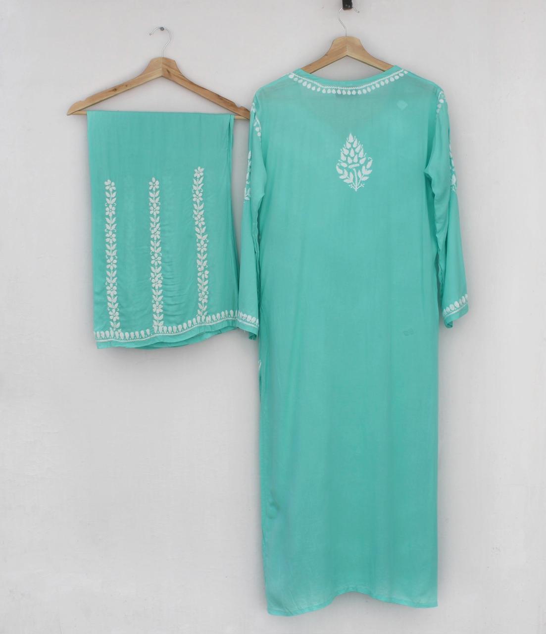 Kurta Palazzo Set Modal Aqua Blue