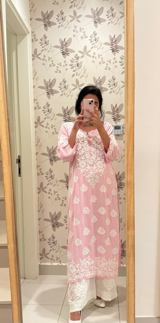 Long Kurta Modal Pink