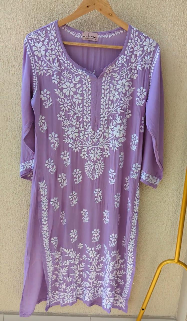 Long Kurta Modal Light Purple