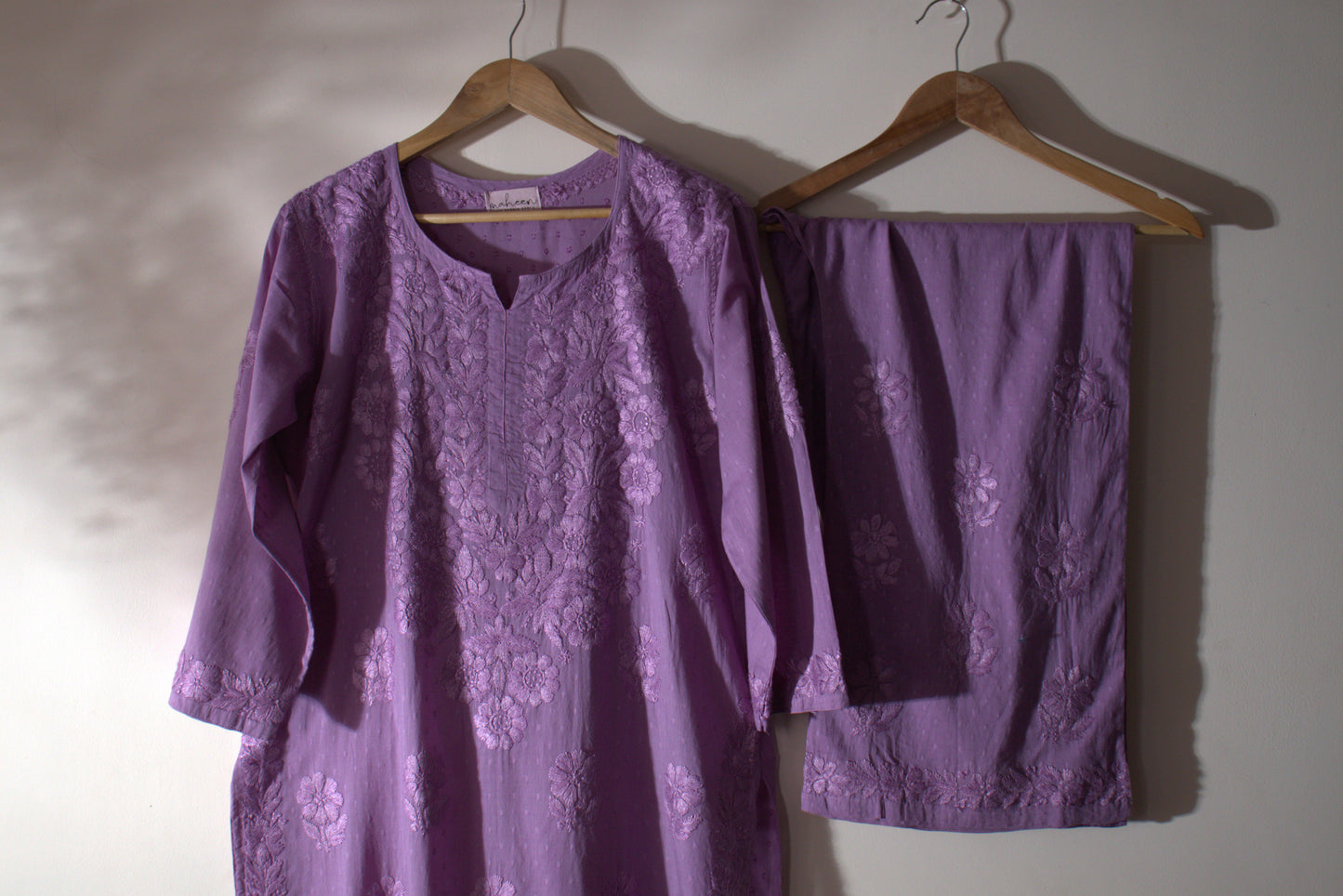 Kurta Palazzo Set Cotton Purple