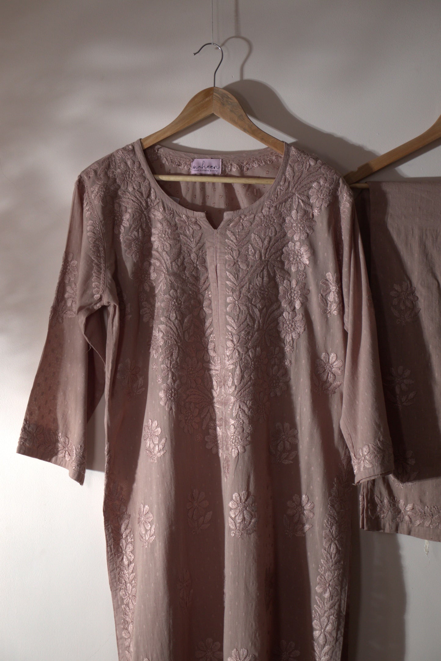 Kurta Palazzo Set Cotton Brown