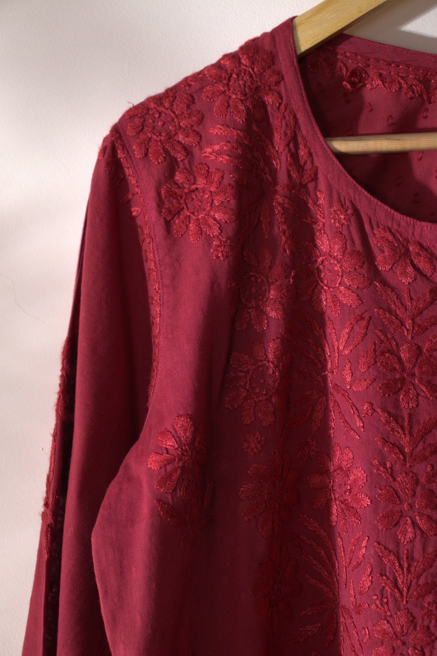 Kurta Palazzo Set Cotton Red