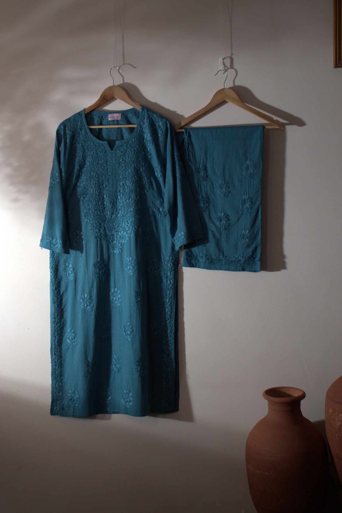 Kurta Palazzo Set Cotton Teal