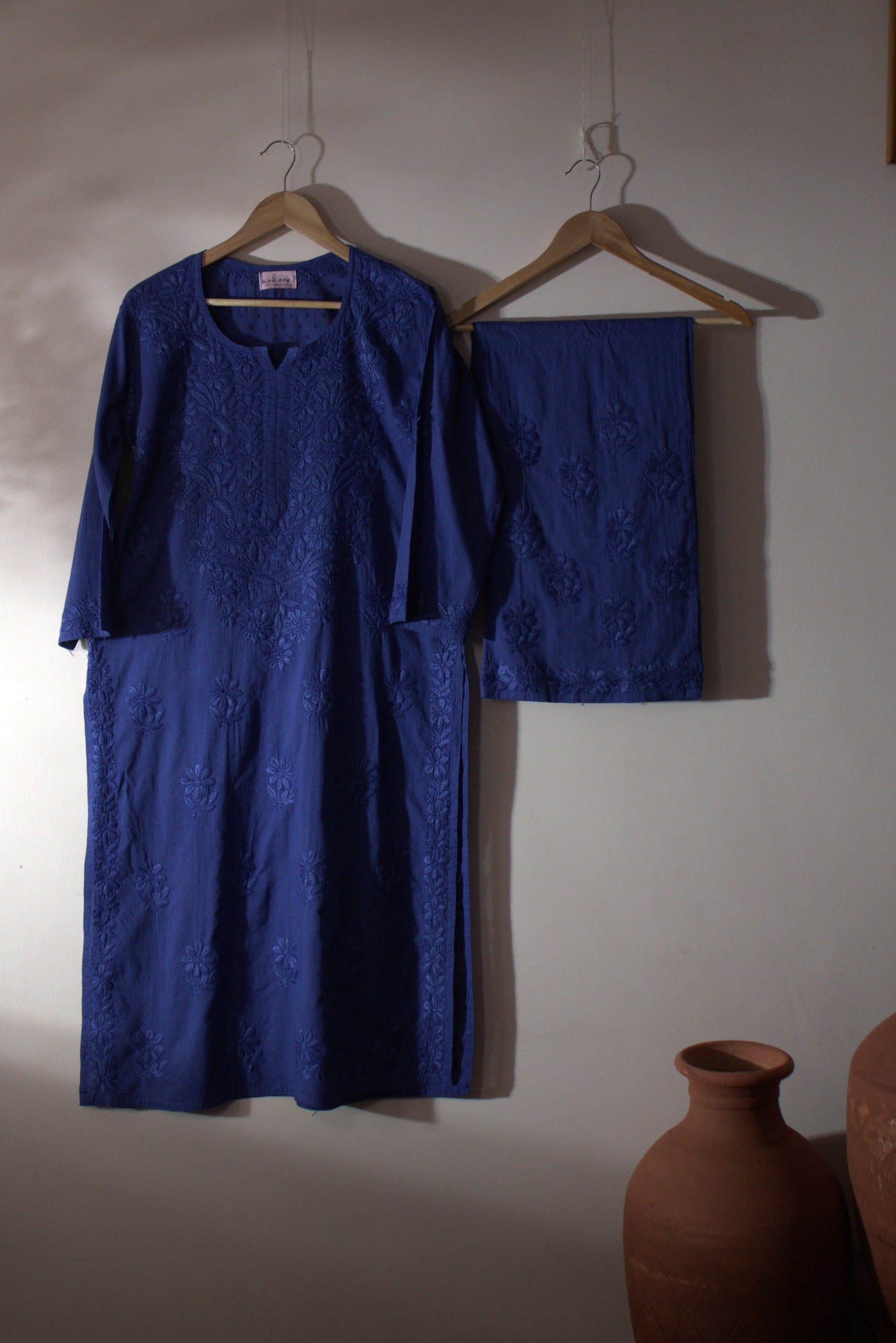 Kurta Palazzo Set Cotton Blue