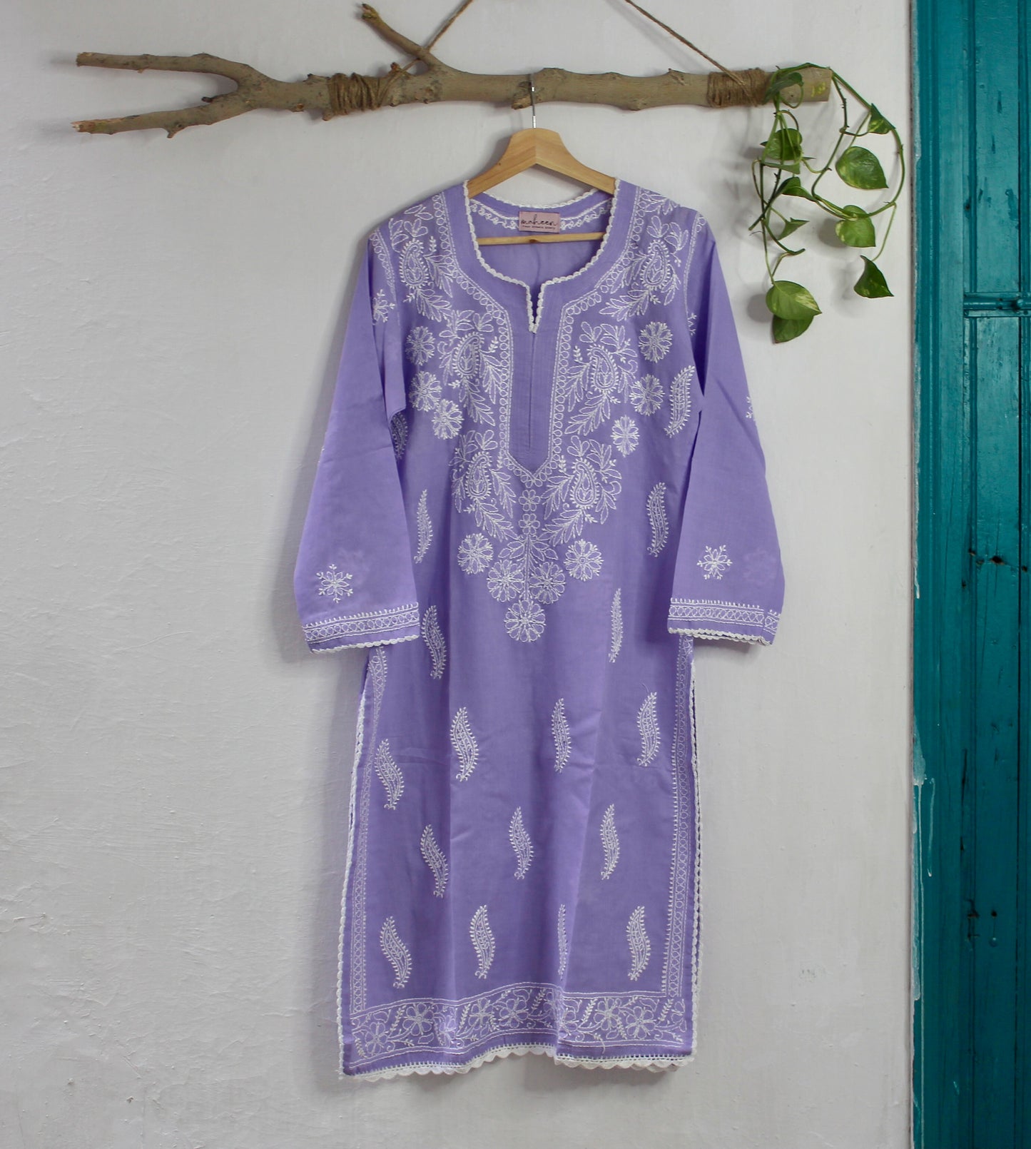 Long Kurta Cotton Purple