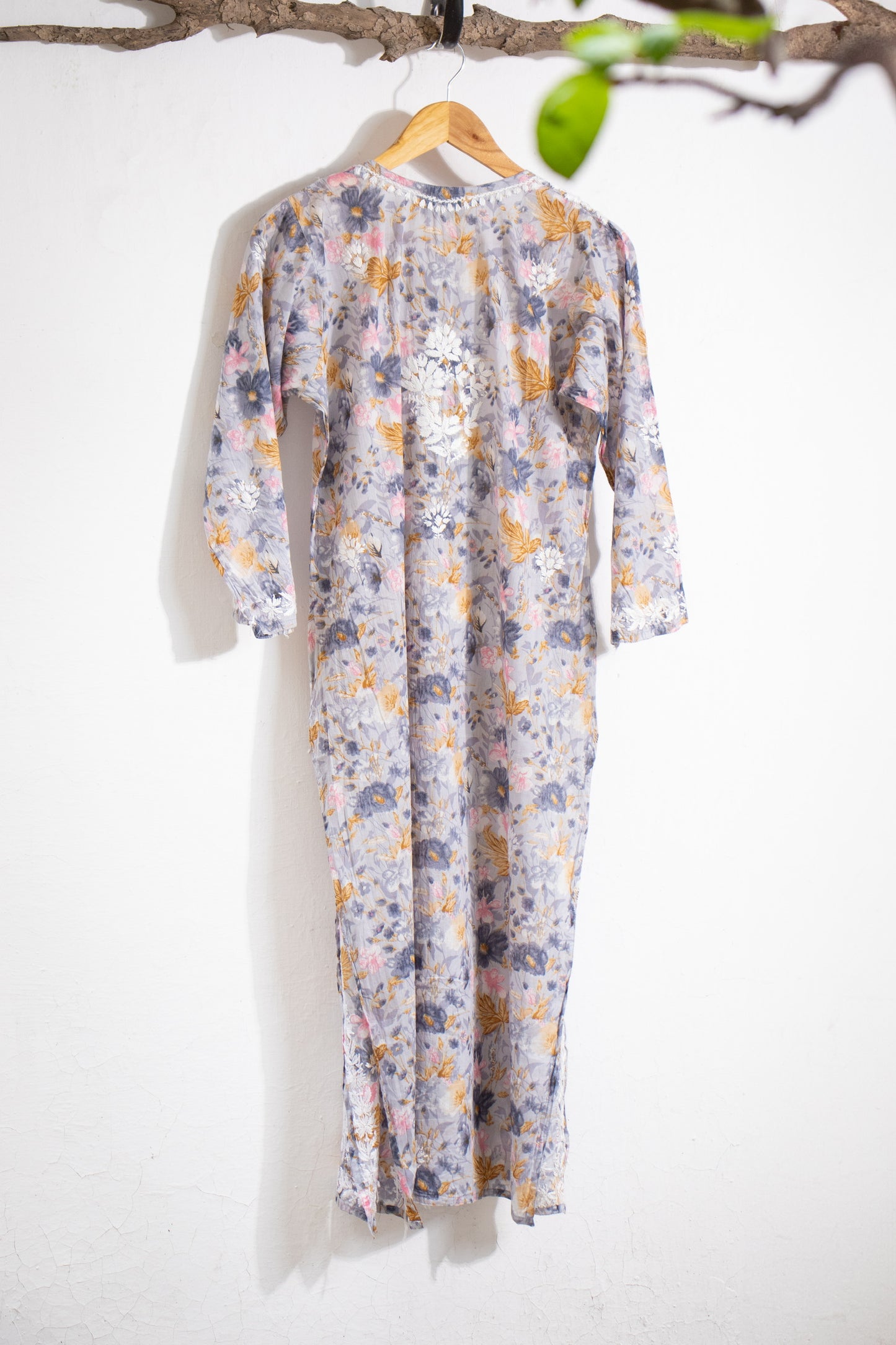 Long Kurta Mulmul Grey