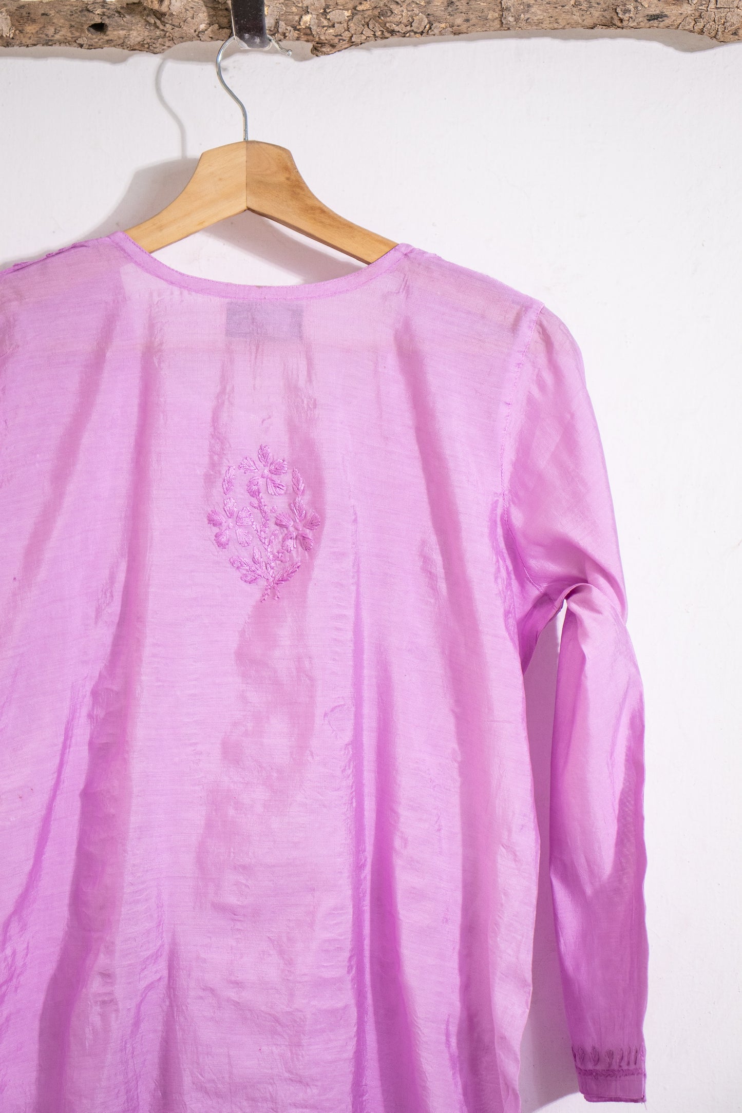 Long Kurta Chanderi Lilac
