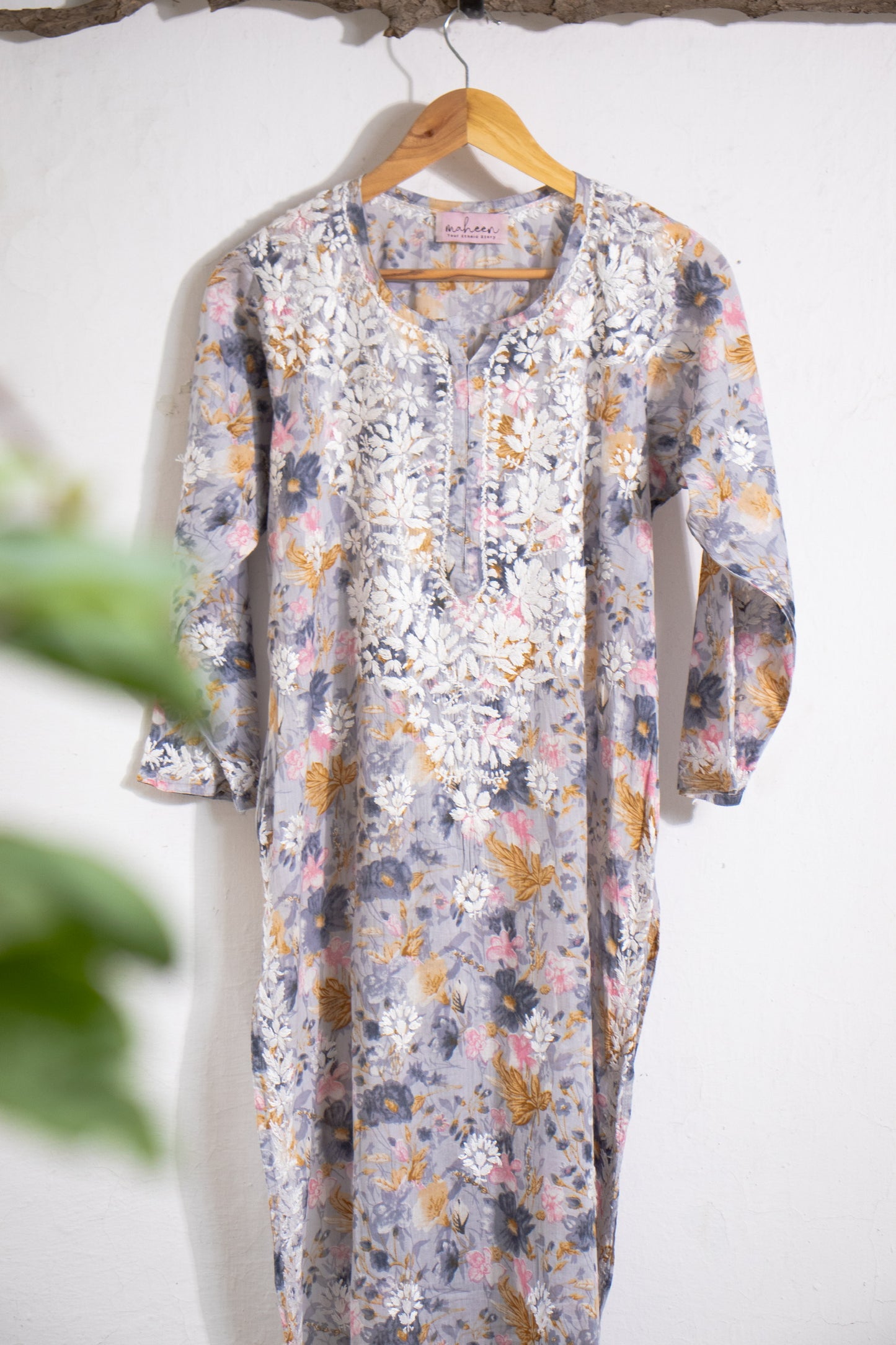 Long Kurta Mulmul Grey