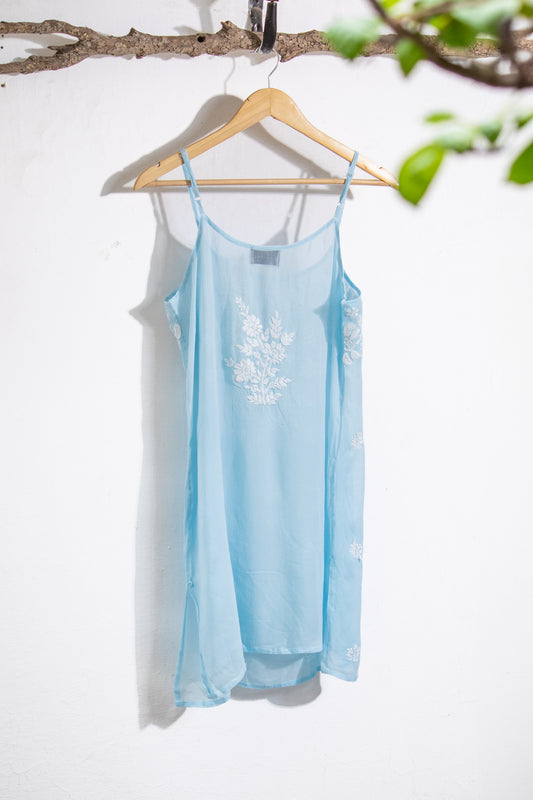 Short Top Viscose Blue