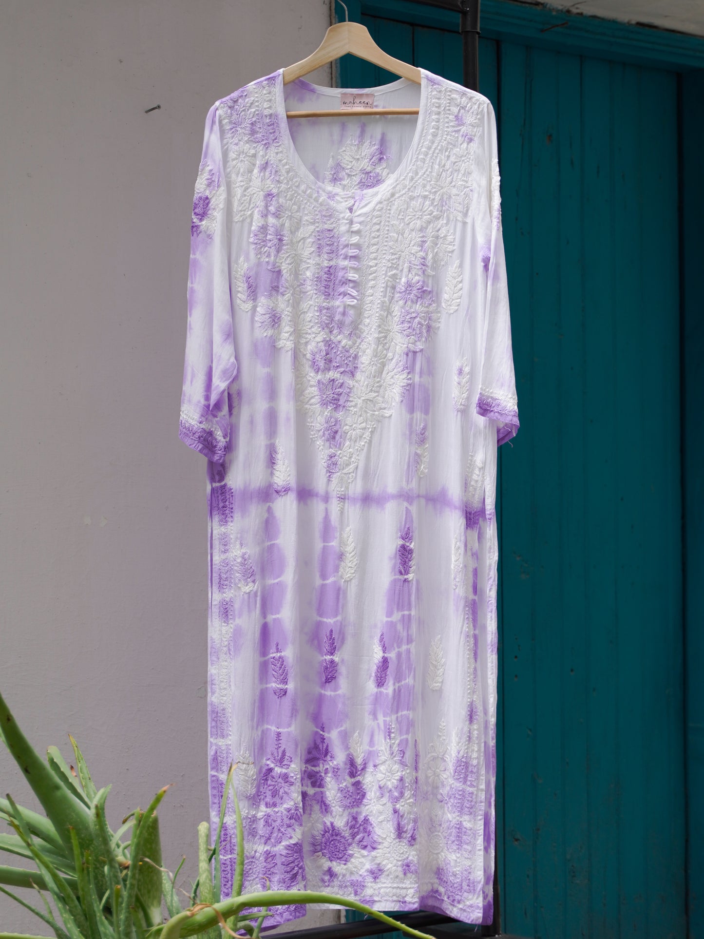 Long Kurta TieDye Purple