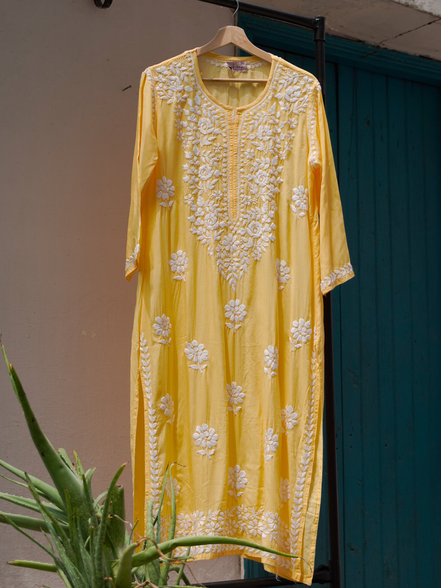 Long Kurta Modal Yellow