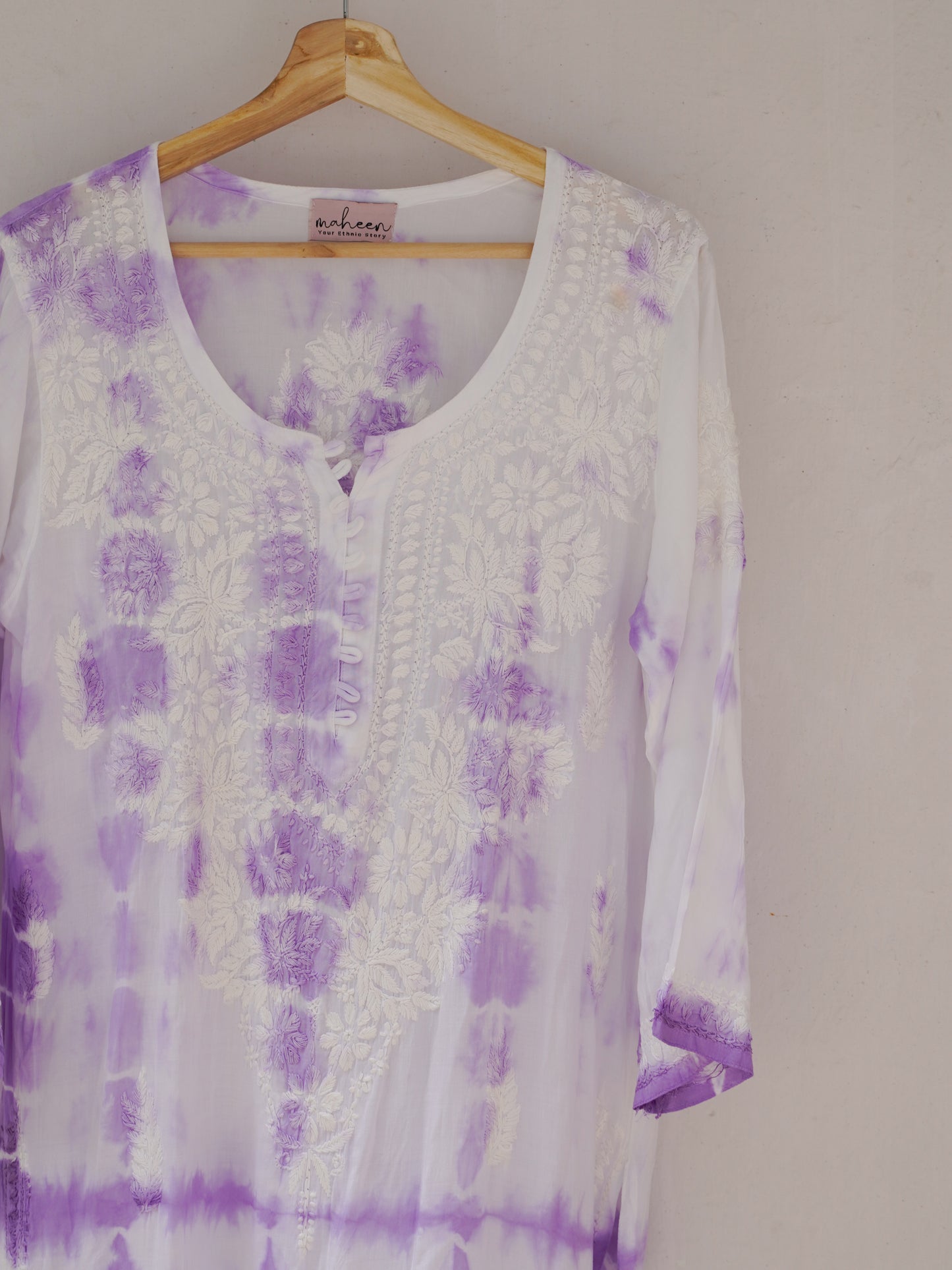 Long Kurta TieDye Purple