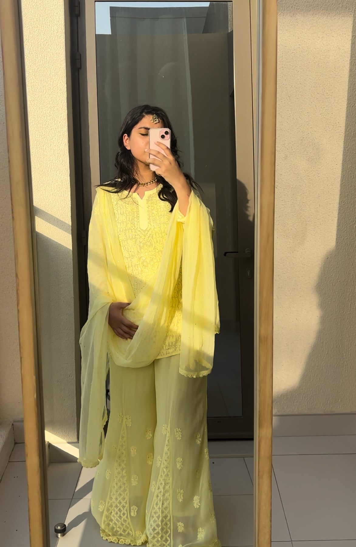 3 Piece Viscose Suit Yellow