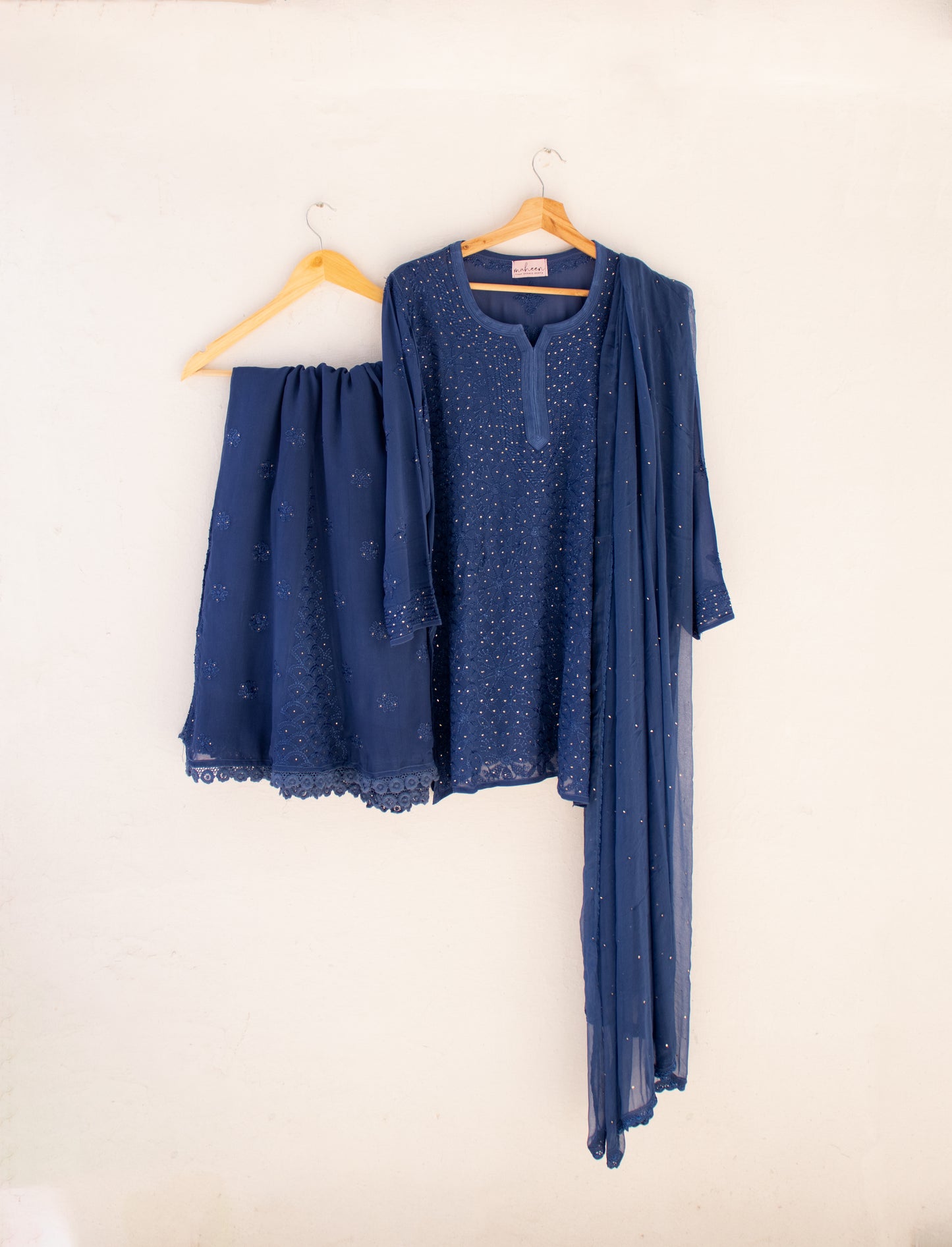 3 Piece Viscose Suit Blue