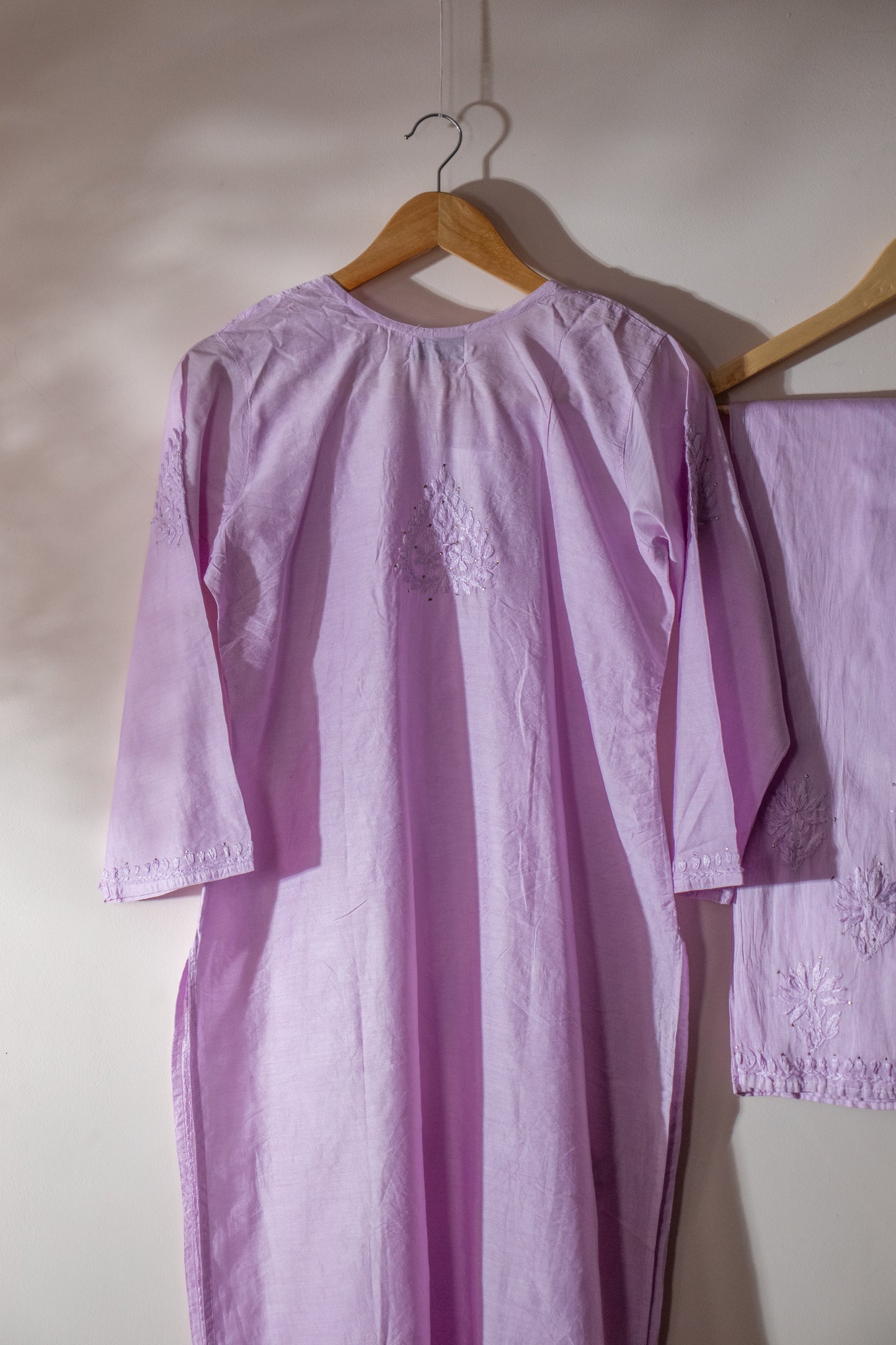 Kurta Palazzo Set Mul Cotton Pink
