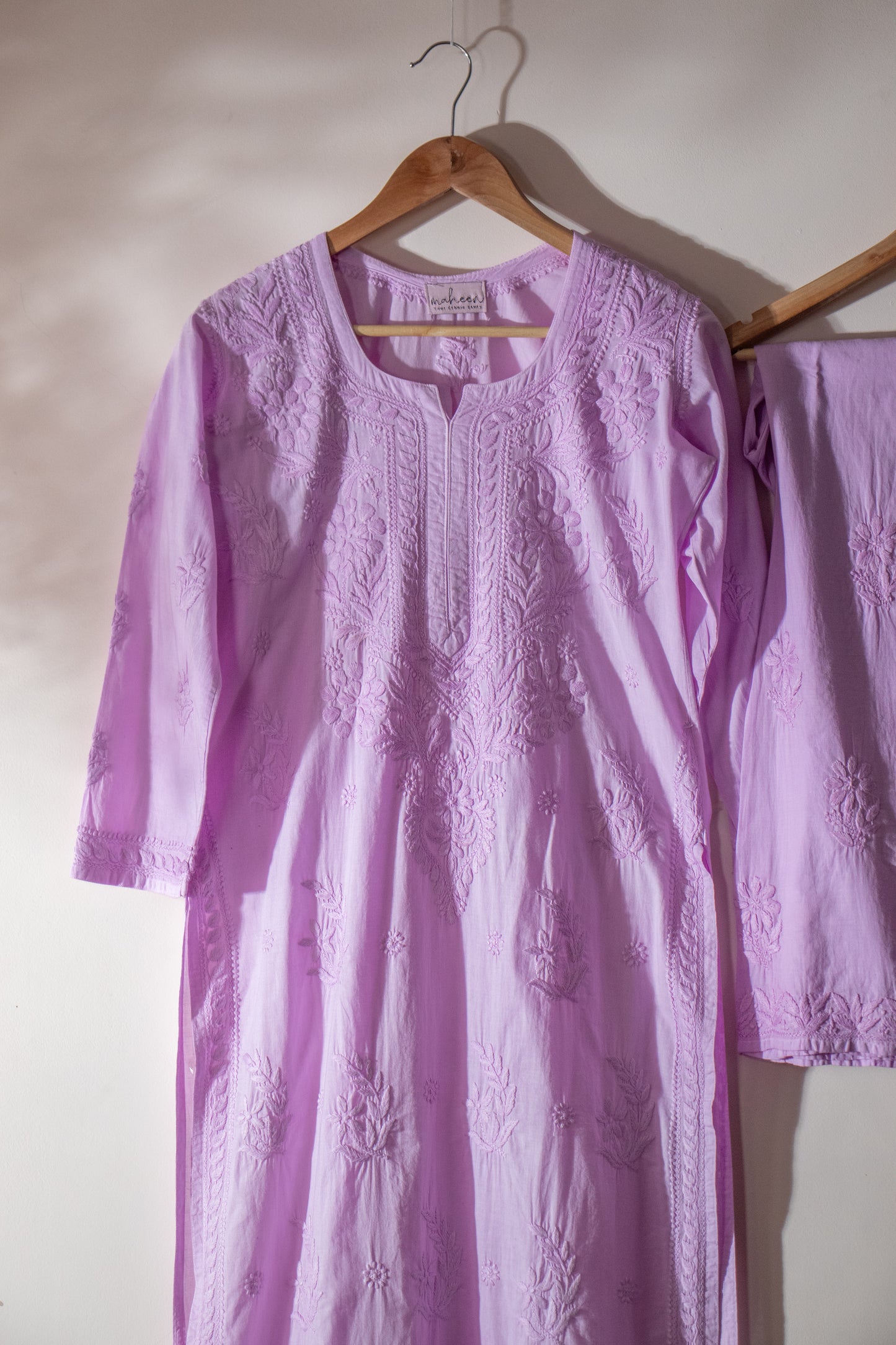 Kurta Palazzo Set Mul Cotton Pink