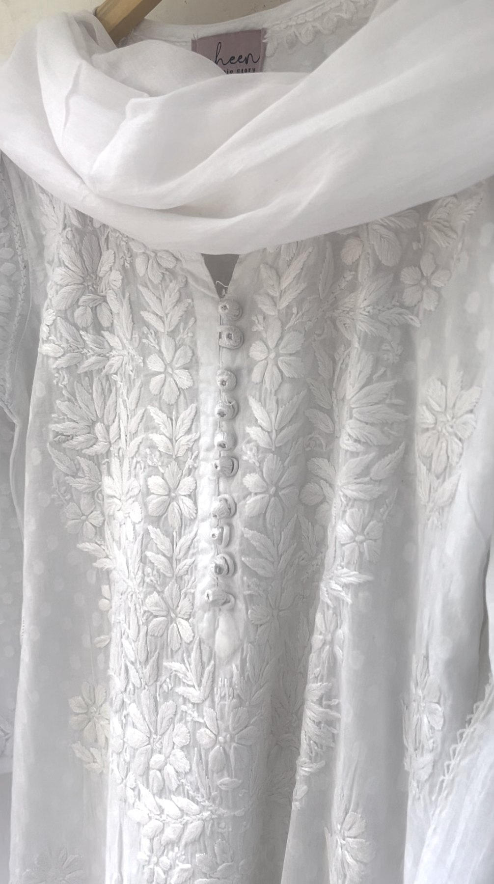 3 Piece Cotton Suit White