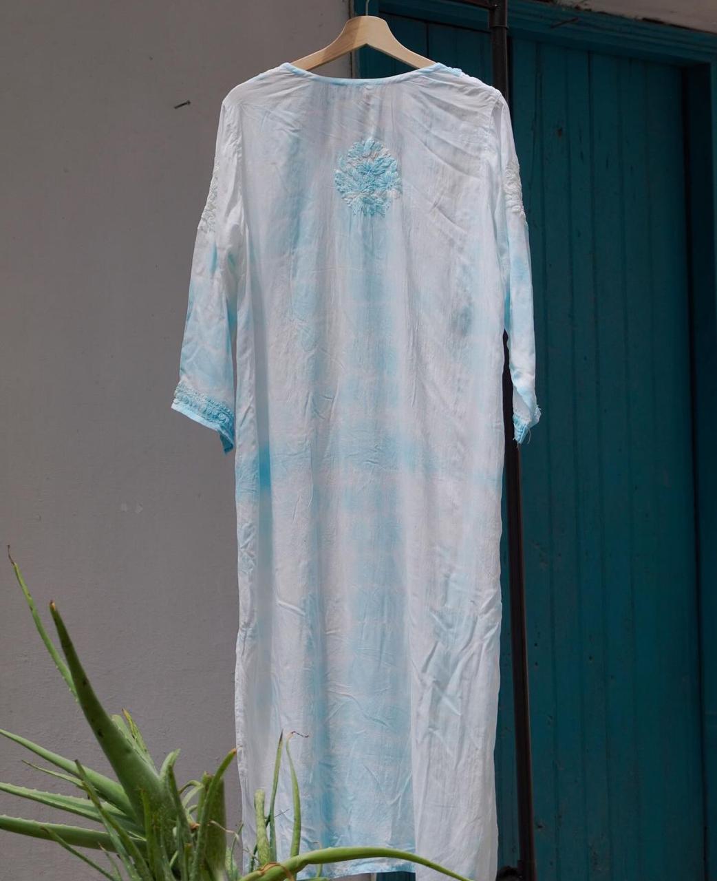 Long Kurta TieDye Blue